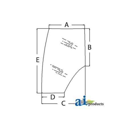A & I Products Glass, Door; Tinted 66" x46" x4" A-344730A2